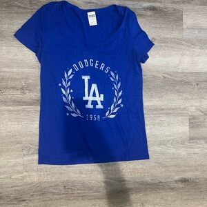 PINK Victoria's Secret Royal Blue Dodgers shirt